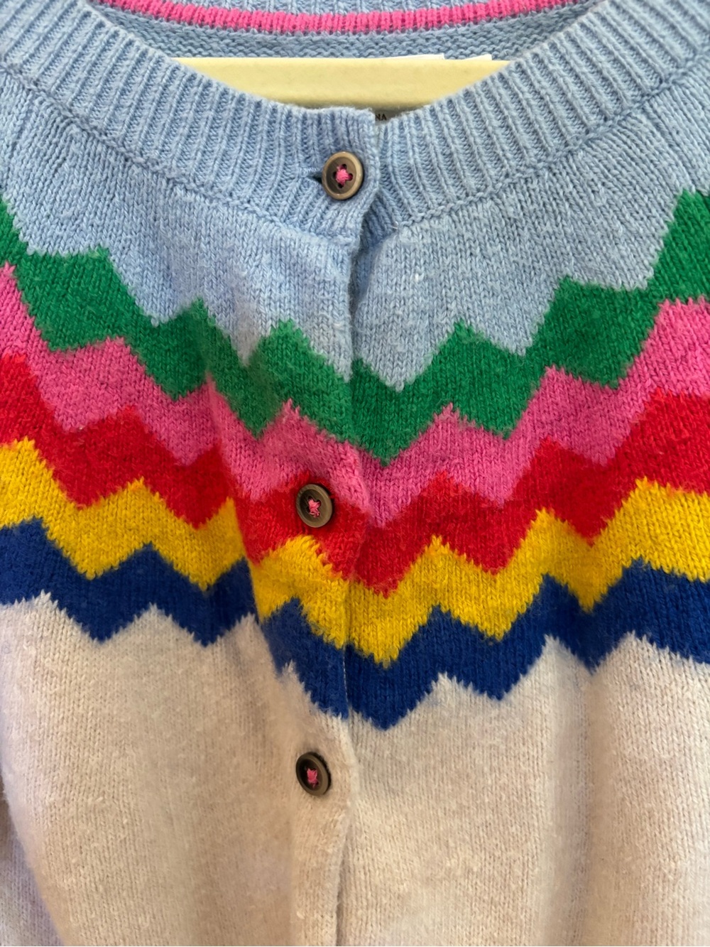 Mini Boden Zig Zag Cardigan Sweater 9-10 year old - Picture 2 of 4
